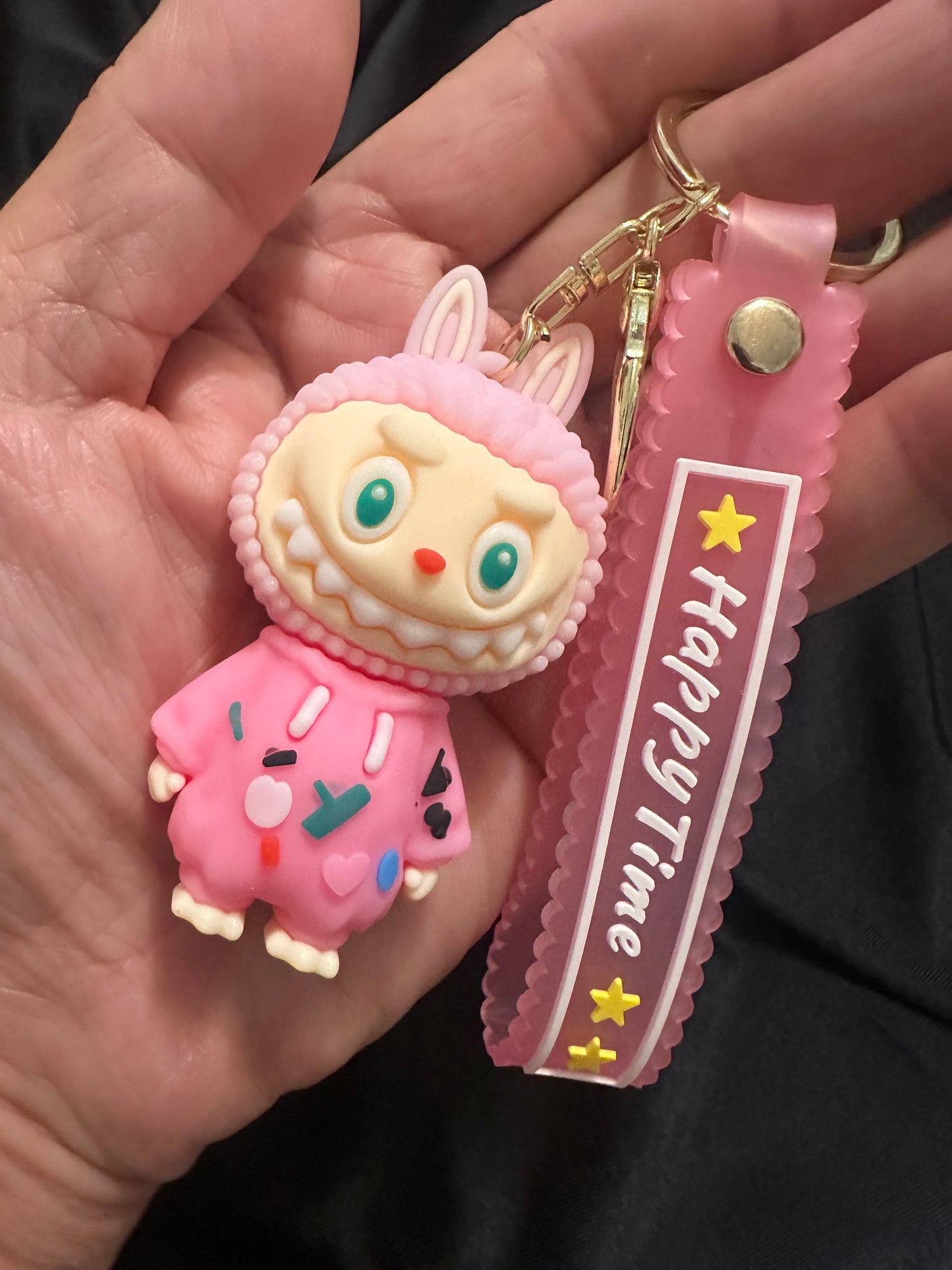 HAPPY TIME key chain- Pink