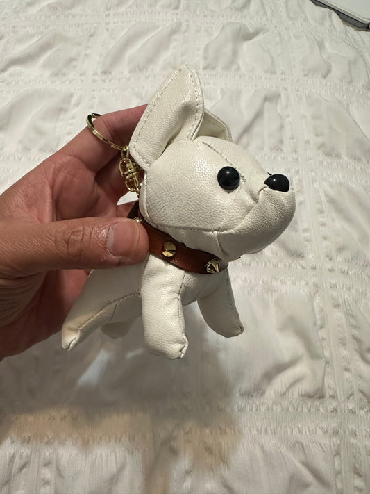 BULLDOG key chain- White